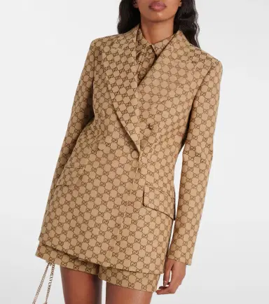 Gucci GG Canvas double-breasted blazer | Thumbnail 4 Gucci GG Canvas double-breasted blazer | Thumbnail 4
