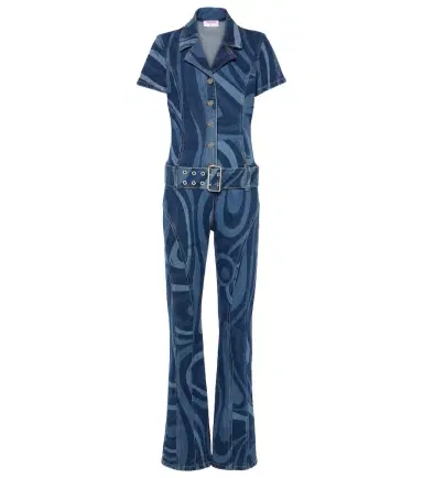 Pucci Marmo belted denim jumpsuit | Thumbnail 1 Pucci Marmo belted denim jumpsuit | Thumbnail 1