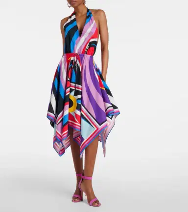 PUCCI Cigni halterneck cotton midi dress | Thumbnail 3 PUCCI Cigni halterneck cotton midi dress | Thumbnail 3