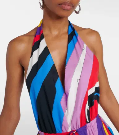 PUCCI Cigni halterneck cotton midi dress | Thumbnail 6 PUCCI Cigni halterneck cotton midi dress | Thumbnail 6