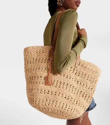 Saint Laurent Panier Medium raffia basket bag | Thumbnail 2 Saint Laurent Panier Medium raffia basket bag | Thumbnail 2