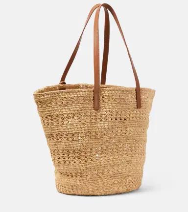 Saint Laurent Panier Medium raffia basket bag | Thumbnail 4 Saint Laurent Panier Medium raffia basket bag | Thumbnail 4