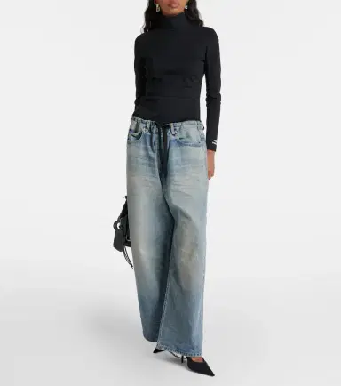 Balenciaga Mid-rise wide-leg jeans | Thumbnail 4 Balenciaga Mid-rise wide-leg jeans | Thumbnail 4