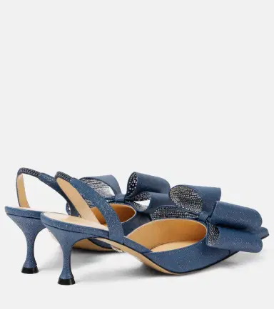 Mach & Mach Le Cadeau 65 denim slingback pumps | Thumbnail 3 Mach & Mach Le Cadeau 65 denim slingback pumps | Thumbnail 3