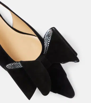 Mach & Mach Le Cadeau suede ballet flats | Thumbnail 3 Mach & Mach Le Cadeau suede ballet flats | Thumbnail 3