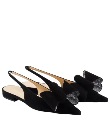 Mach & Mach Le Cadeau suede ballet flats | Thumbnail 1 Mach & Mach Le Cadeau suede ballet flats | Thumbnail 1