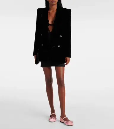 Mach & Mach Double Bow velvet ballet flats | Thumbnail 5 Mach & Mach Double Bow velvet ballet flats | Thumbnail 5