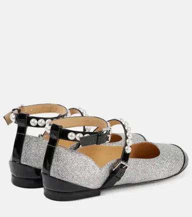 Mach & Mach Embellished glitter Mary Jane flats | Thumbnail 2 Mach & Mach Embellished glitter Mary Jane flats | Thumbnail 2