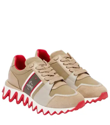 Christian Louboutin Nastroshark leather and canvas sneakers | Thumbnail 1 Christian Louboutin Nastroshark leather and canvas sneakers | Thumbnail 1
