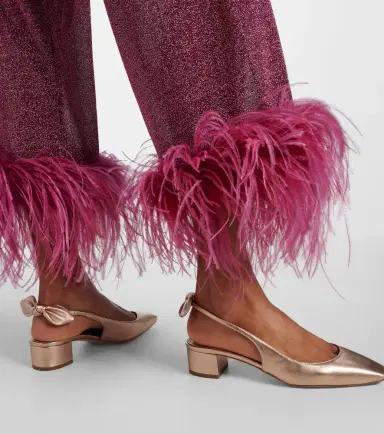 Aquazzura Very Bow 35 metallic leather slingback pumps | Thumbnail 5 Aquazzura Very Bow 35 metallic leather slingback pumps | Thumbnail 5