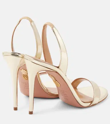 Aquazzura So Nude 105 metallic leather sandals | Thumbnail 2 Aquazzura So Nude 105 metallic leather sandals | Thumbnail 2
