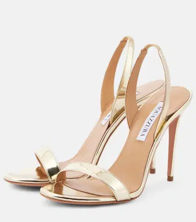Aquazzura So Nude 105 metallic leather sandals | Thumbnail 4 Aquazzura So Nude 105 metallic leather sandals | Thumbnail 4