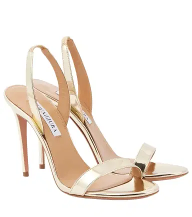 Aquazzura So Nude 105 metallic leather sandals | Thumbnail 1 Aquazzura So Nude 105 metallic leather sandals | Thumbnail 1