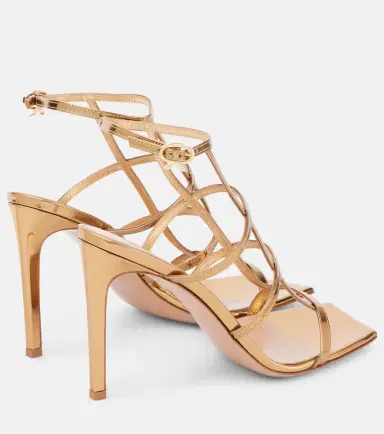 Gianvito Rossi Mondry metallic leather sandals | Thumbnail 2 Gianvito Rossi Mondry metallic leather sandals | Thumbnail 2