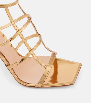 Gianvito Rossi Mondry metallic leather sandals | Thumbnail 4 Gianvito Rossi Mondry metallic leather sandals | Thumbnail 4