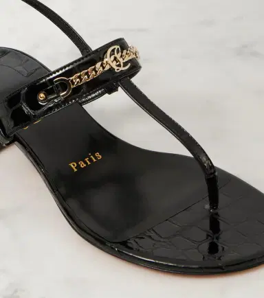 Christian Louboutin MJ Thong croc-effect leather sandals | Thumbnail 2 Christian Louboutin MJ Thong croc-effect leather sandals | Thumbnail 2