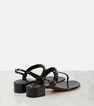 Christian Louboutin MJ Thong croc-effect leather sandals | Thumbnail 4 Christian Louboutin MJ Thong croc-effect leather sandals | Thumbnail 4