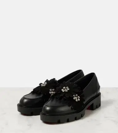 Christian Louboutin Flora Moc embellished leather loafers | Thumbnail 2 Christian Louboutin Flora Moc embellished leather loafers | Thumbnail 2