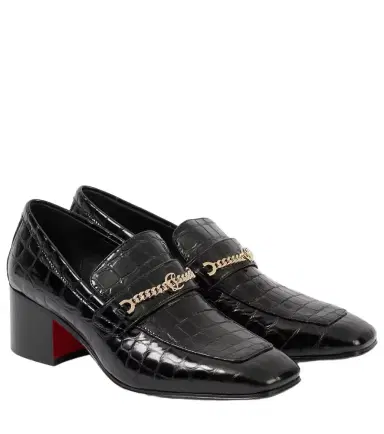 Christian Louboutin MJ Moc croc-effect leather loafers | Thumbnail 1 Christian Louboutin MJ Moc croc-effect leather loafers | Thumbnail 1