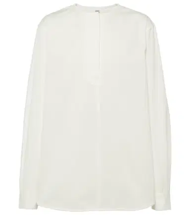 TOTEME Cotton twill blouse | Thumbnail 1 TOTEME Cotton twill blouse | Thumbnail 1