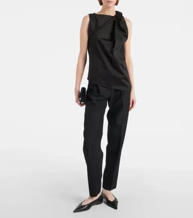 Toteme Draped cotton and linen top | Thumbnail 3 Toteme Draped cotton and linen top | Thumbnail 3