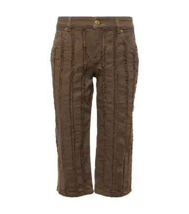 BLUMARINE Low-rise cotton-blend cropped pants | Thumbnail 1 BLUMARINE Low-rise cotton-blend cropped pants | Thumbnail 1