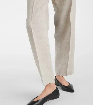 Toteme Pleated tailored straight pants | Thumbnail 3 Toteme Pleated tailored straight pants | Thumbnail 3