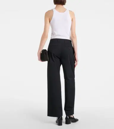 Toteme Cotton twill wide-leg pants | Thumbnail 5 Toteme Cotton twill wide-leg pants | Thumbnail 5