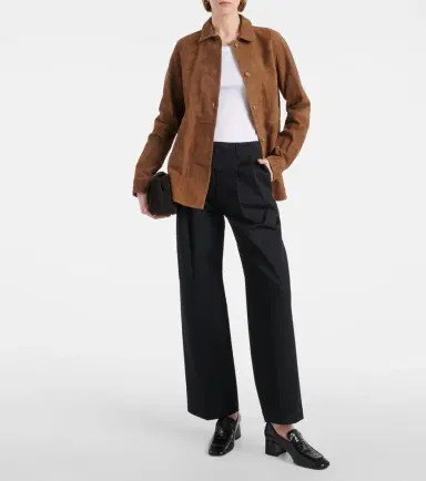 Toteme Cotton twill wide-leg pants | Thumbnail 6 Toteme Cotton twill wide-leg pants | Thumbnail 6
