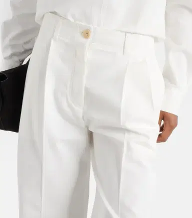 Toteme High-rise cotton twill wide-leg pants | Thumbnail 3 Toteme High-rise cotton twill wide-leg pants | Thumbnail 3