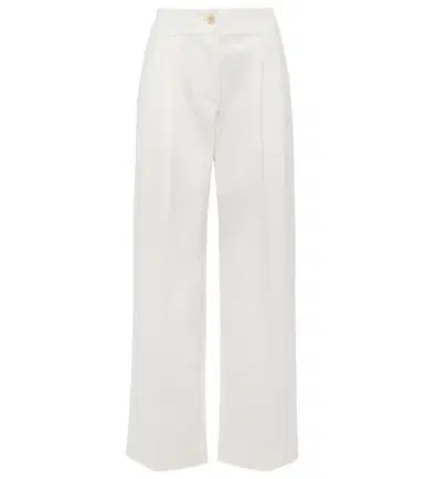 Toteme High-rise cotton twill wide-leg pants | Thumbnail 1 Toteme High-rise cotton twill wide-leg pants | Thumbnail 1