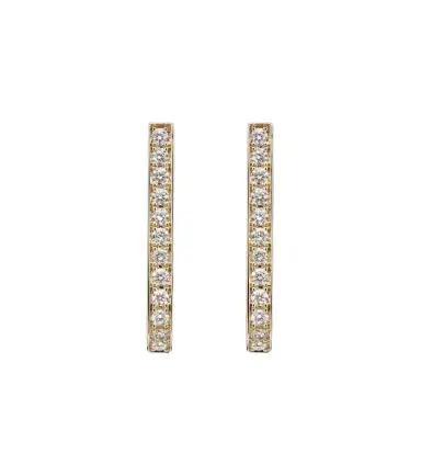 Bucherer Fine Jewellery Link 18kt gold earrings with diamonds | Thumbnail 1 Bucherer Fine Jewellery Link 18kt gold earrings with diamonds | Thumbnail 1