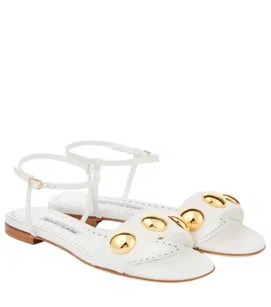 Manolo Blahnik Chaouhen embellished leather sandals | Thumbnail 1 Manolo Blahnik Chaouhen embellished leather sandals | Thumbnail 1
