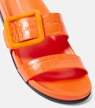 Manolo Blahnik Mayfu leather slides | Thumbnail 4 Manolo Blahnik Mayfu leather slides | Thumbnail 4