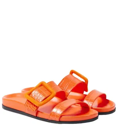 Manolo Blahnik Mayfu leather slides | Thumbnail 1 Manolo Blahnik Mayfu leather slides | Thumbnail 1