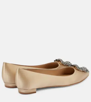 Manolo Blahnik Hangisiflat 70 embellished satin ballet flats | Thumbnail 2 Manolo Blahnik Hangisiflat 70 embellished satin ballet flats | Thumbnail 2