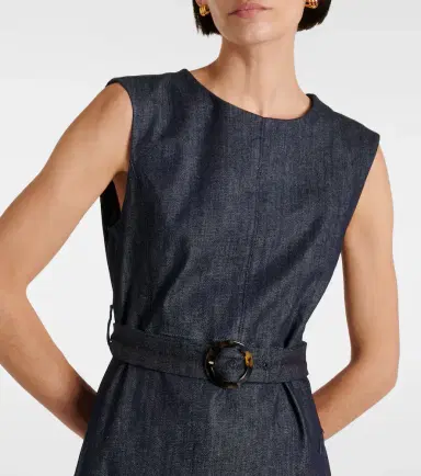 'S Max Mara Cotton-blend denim shift dress | Thumbnail 3 'S Max Mara Cotton-blend denim shift dress | Thumbnail 3