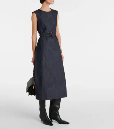 'S Max Mara Cotton-blend denim shift dress | Thumbnail 4 'S Max Mara Cotton-blend denim shift dress | Thumbnail 4