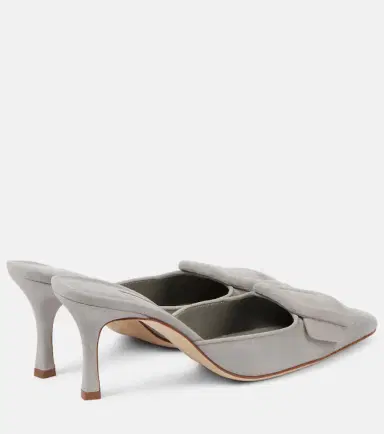 Manolo Blahnik Maysale 70 suede mules | Thumbnail 2 Manolo Blahnik Maysale 70 suede mules | Thumbnail 2