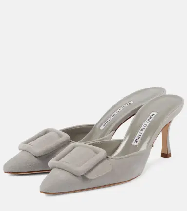Manolo Blahnik Maysale 70 suede mules | Thumbnail 4 Manolo Blahnik Maysale 70 suede mules | Thumbnail 4