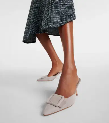 Manolo Blahnik Maysale 70 suede mules | Thumbnail 6 Manolo Blahnik Maysale 70 suede mules | Thumbnail 6