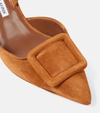 Manolo Blahnik Maysli 70 suede slingback pumps | Thumbnail 2 Manolo Blahnik Maysli 70 suede slingback pumps | Thumbnail 2