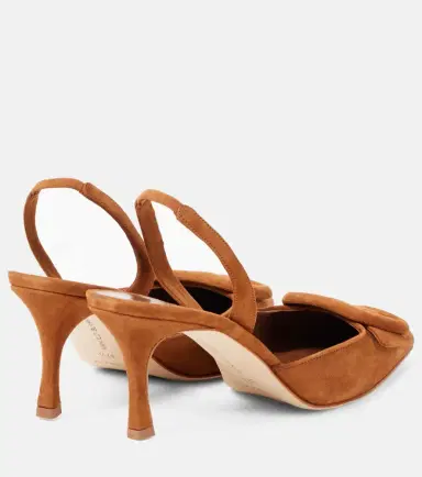 Manolo Blahnik Maysli 70 suede slingback pumps | Thumbnail 3 Manolo Blahnik Maysli 70 suede slingback pumps | Thumbnail 3
