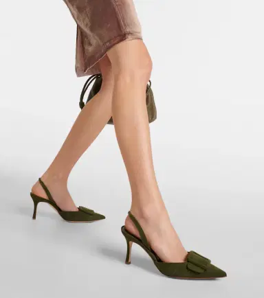 Manolo Blahnik Maysli suede slingback pumps | Thumbnail 5 Manolo Blahnik Maysli suede slingback pumps | Thumbnail 5