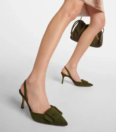 Manolo Blahnik Maysli suede slingback pumps | Thumbnail 7 Manolo Blahnik Maysli suede slingback pumps | Thumbnail 7