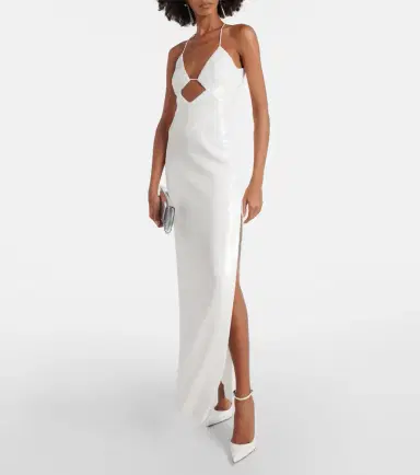 Galvan Bridal sequined halterneck gown | Thumbnail 4 Galvan Bridal sequined halterneck gown | Thumbnail 4