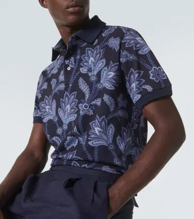 Etro Printed cotton piqué polo shirt | Thumbnail 5 Etro Printed cotton piqué polo shirt | Thumbnail 5