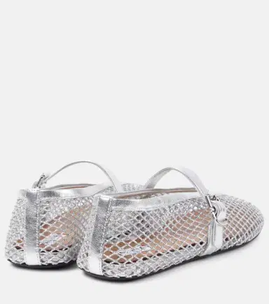Alaïa Alaïa Metallic fishnet Mary Jane flats | Thumbnail 2 Alaïa Alaïa Metallic fishnet Mary Jane flats | Thumbnail 2
