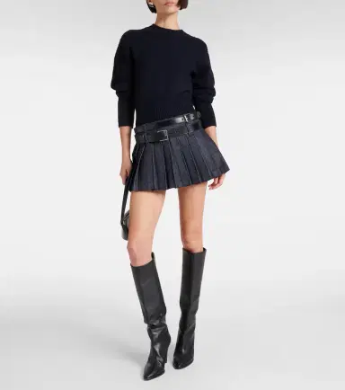 The Frankie Shop Blake pleated denim miniskirt | Thumbnail 2 The Frankie Shop Blake pleated denim miniskirt | Thumbnail 2