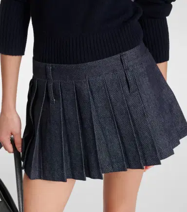 The Frankie Shop Blake pleated denim miniskirt | Thumbnail 3 The Frankie Shop Blake pleated denim miniskirt | Thumbnail 3